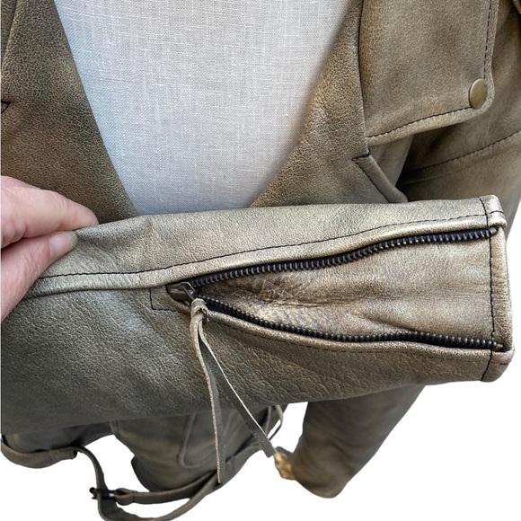 VINTAGE HIGHWAY ONE LEATHER MOTORCYCLE JACKET size XL - Picture 3 of 12